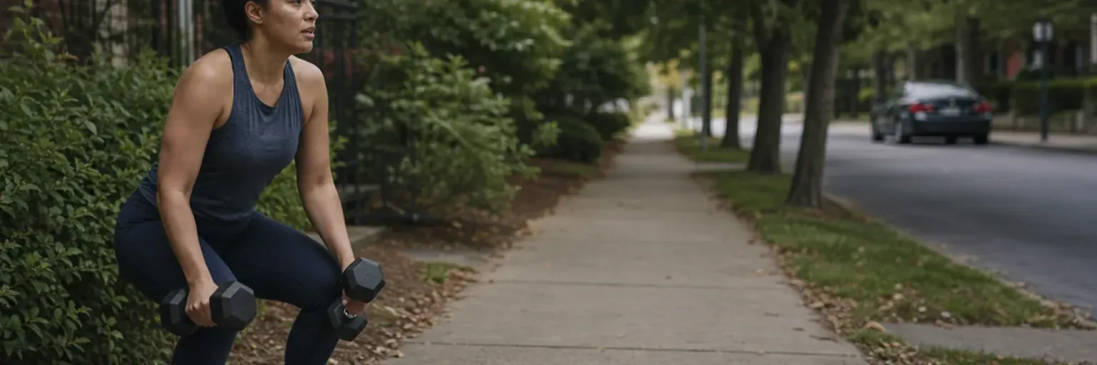 adult adding a mix of walking, strength training, and NEAT for weight loss